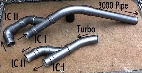 Dual stock intercooler pvc pipes